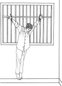 Ilustracija mučenja: Vješanje za zglobove