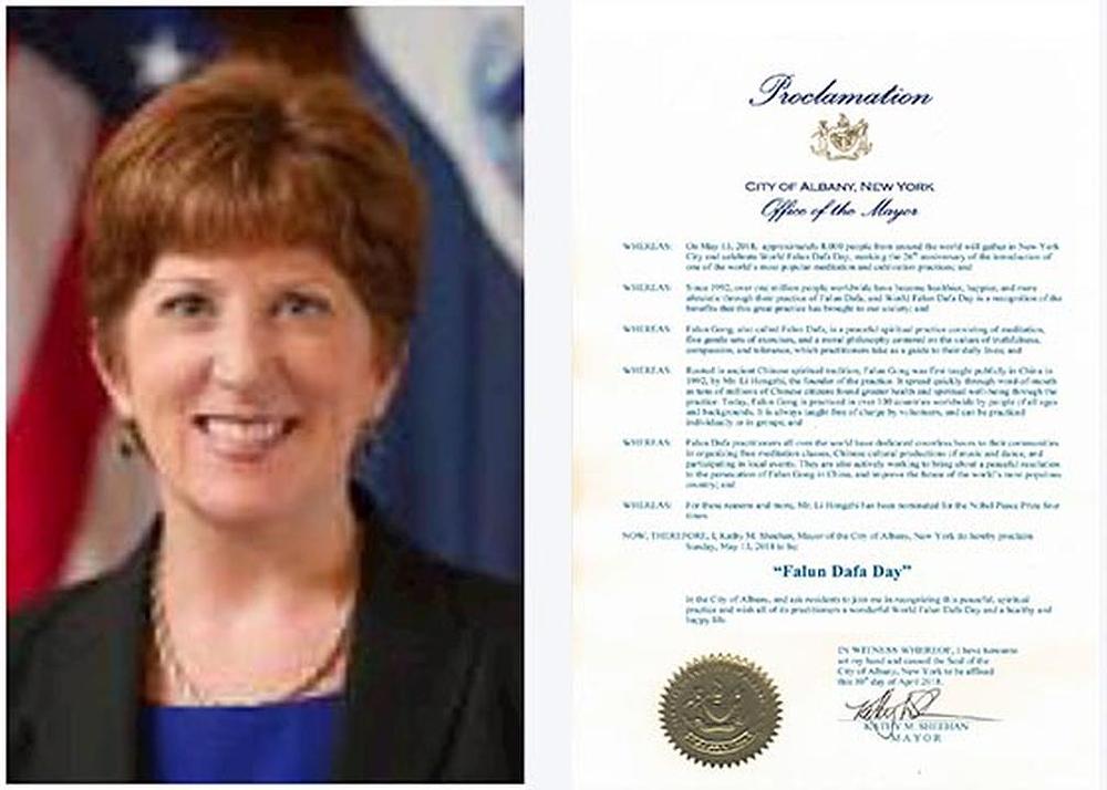 Kathy M. Sheehan, gradonačelnica grada Albany, i proklamacija koju je izdala