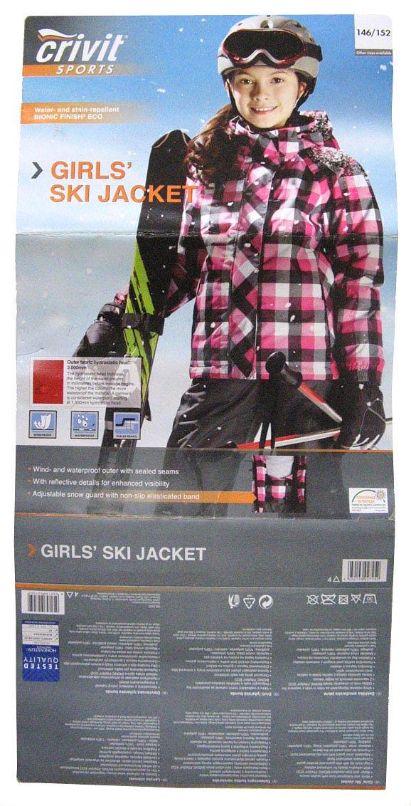 Ambalaža u koju se pakiraju skijaške jakne za djevojčice koje se izvoze u Njemačku