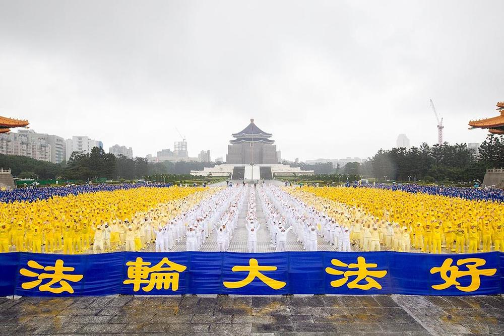  Na transparentu piše: „Falun Dafa je dobra".
