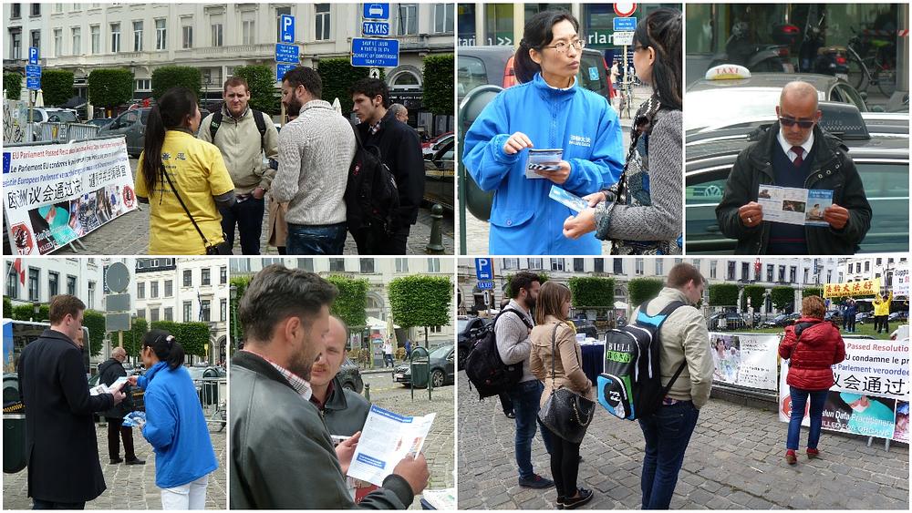 Mnogi su prolaznici potpisali peticiju proti progona Falun Gonga u Kini koji još uvijek traje.