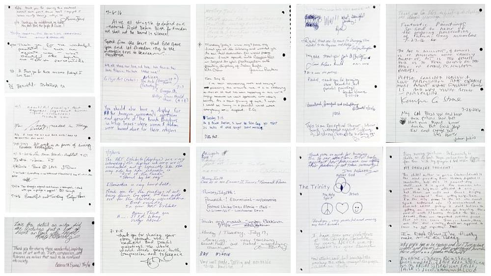 Gledaoci su se upisali u knjigu utisaka i zahvalili praktikantima što su ih upoznali sa Falun Gongom u Valleju. 