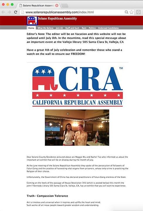 Novosti na web stranici Republikanske skupštine izvještavaju o izložbi.