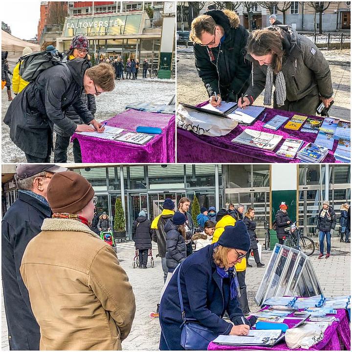 Potpisivanje peticije podrške Falun Gongu