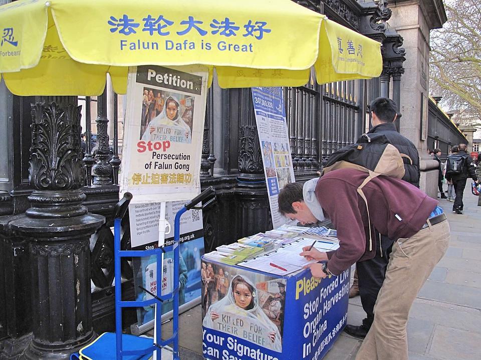 Jash, student iz Irske, potpisuje peticiju.