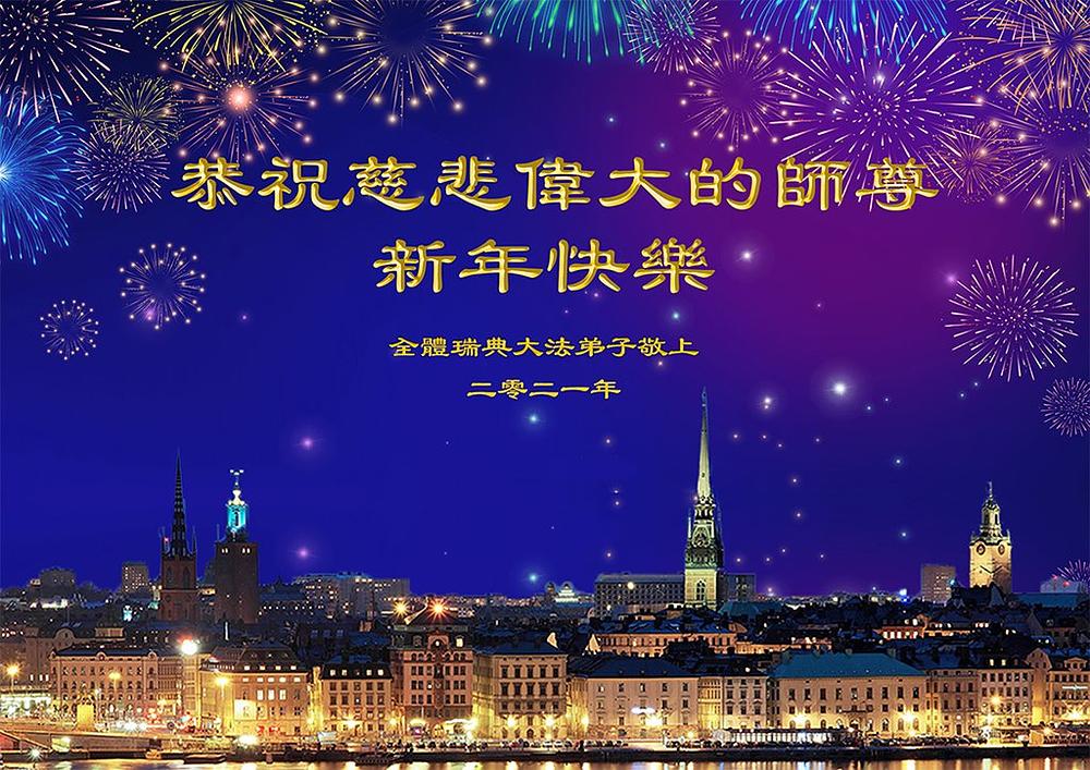 Praktikanti iz Švedske žele Učitelju Liju sretnu Novu godinu.