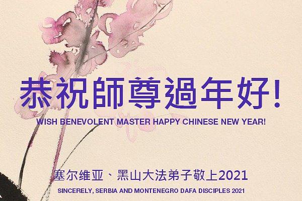 Praktikanti iz  Srbije i Crne Gore žele Učitelju Lij sretnu Novu godinu.