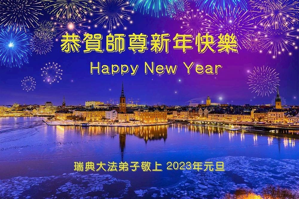 Švedski praktikanti žele Učitelju Liju sretnu Novu godinu.