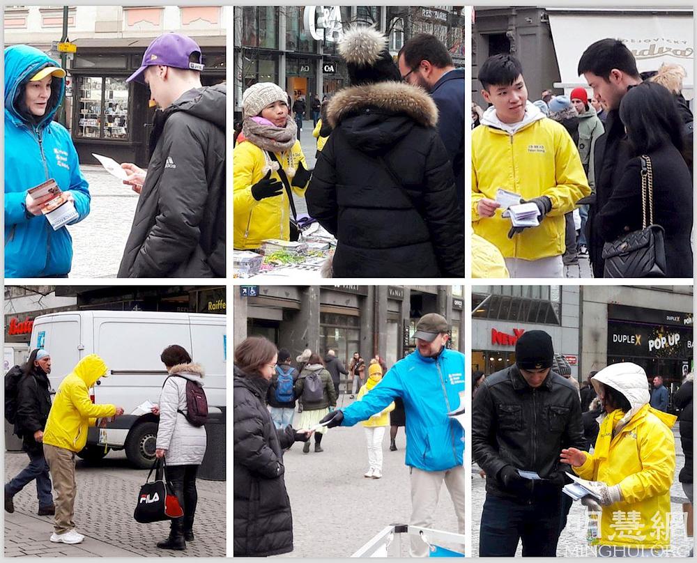 Praktikanti dijele informativne materijale turistima i lokalnim stanovnicima.