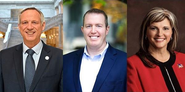 Prije nastupa Shen Yuna u Salt Lake Cityju, Utah, od 21. do 25. veljače, Shen Yun Performing Arts primili su pozdravne riječi od: (slijeva na desno) Kay Christofferson, predstavnika države Utah; Quinn Kotter, državni predstavnik; i Monica Zoltanski , gradonačelnica Sandy Cityja. (The Epoch Times)